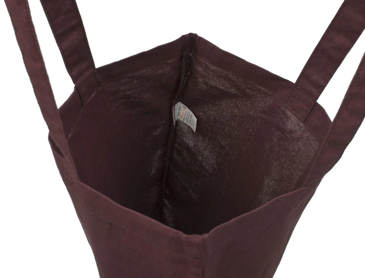 Bomullsnett, 140 g/m², innside med etikett – burgunder