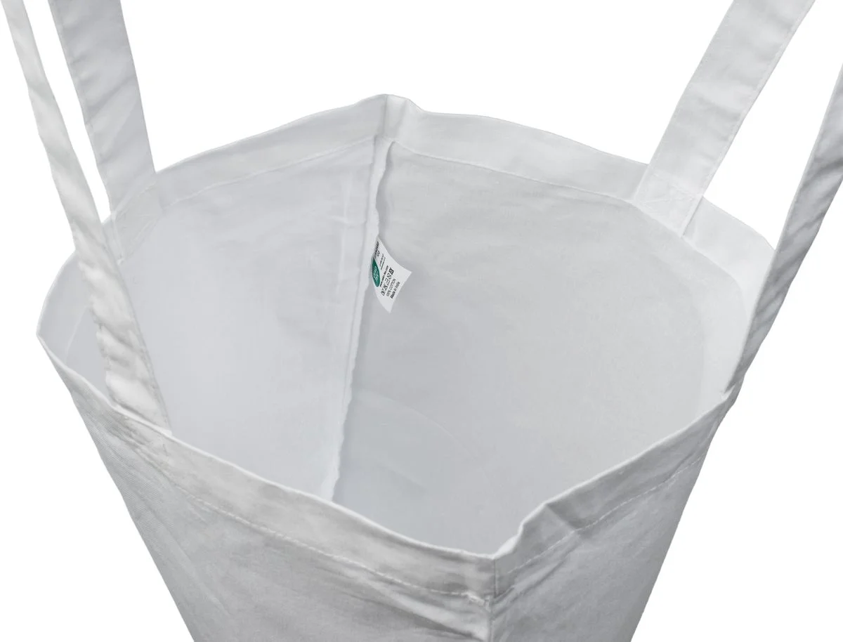 Bomullsnett, 140 g/m², innside med etikett – hvitt