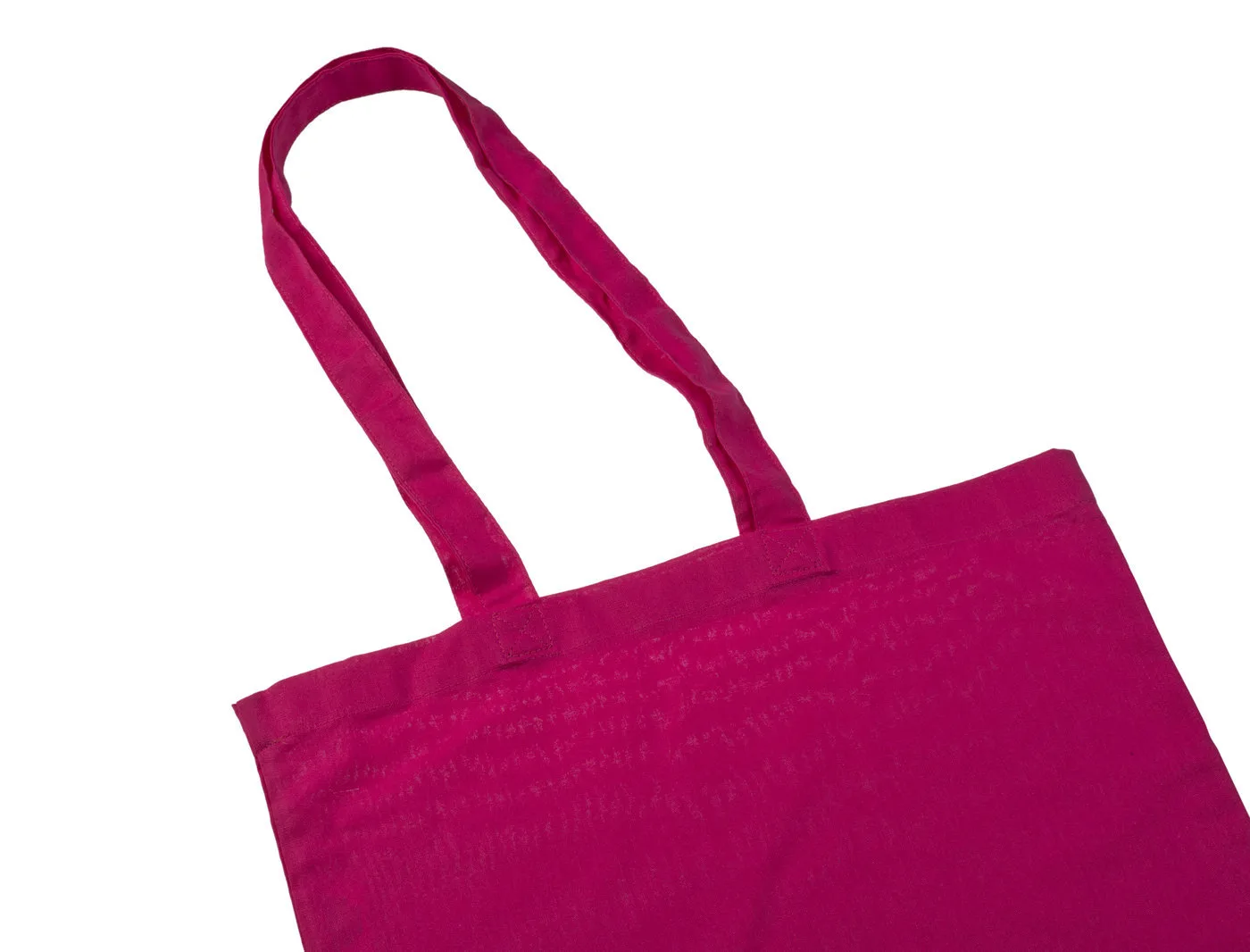 Bomullsnett, 140 g/m², nærbilde av hanker og sømmer – magenta