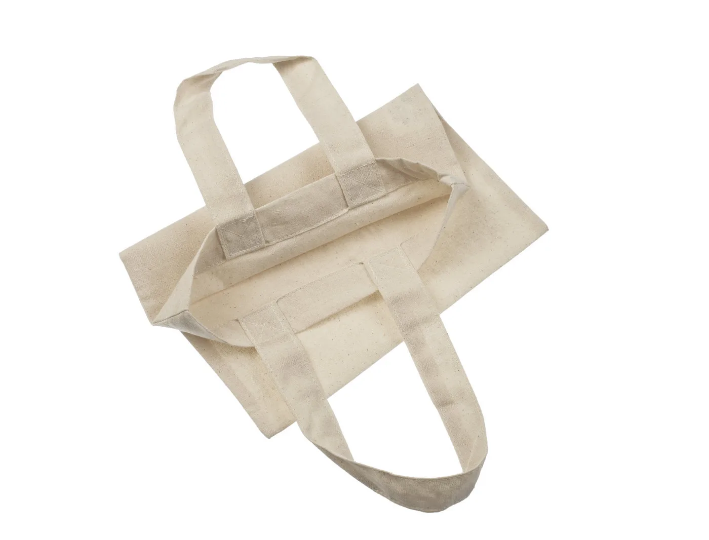 Bomullsnett, 22 × 26 cm, åpningen og innsiden sett ovenfra – natur