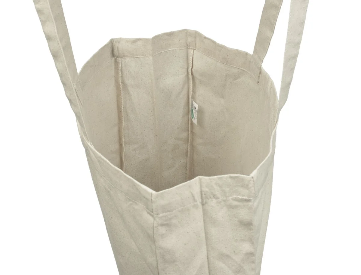 Bomullsnett med fals, 220 g/m², innside med etikett – natur