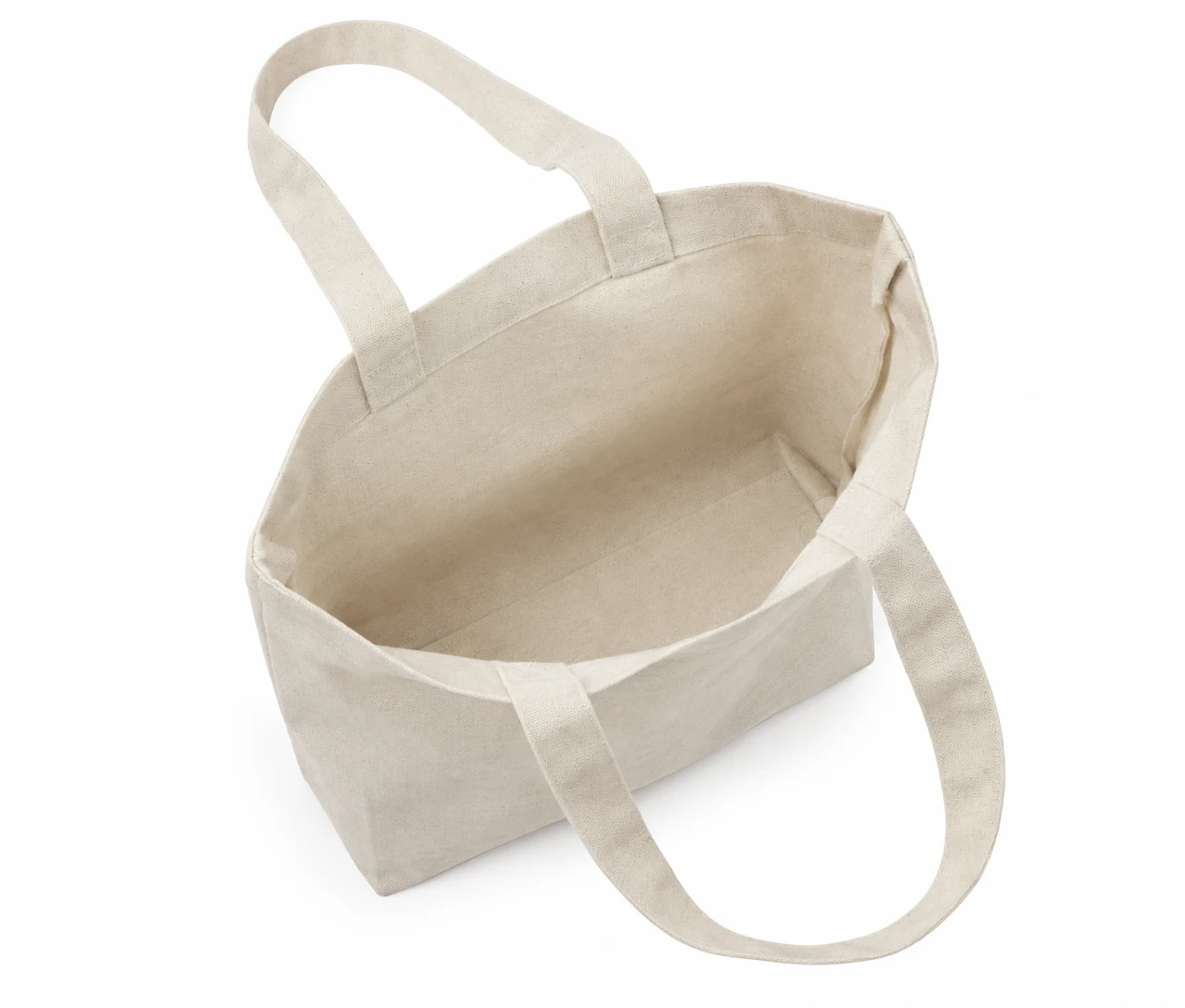 Bomullsnett, 35 × 35 cm, åpningen sett ovenfra – natur