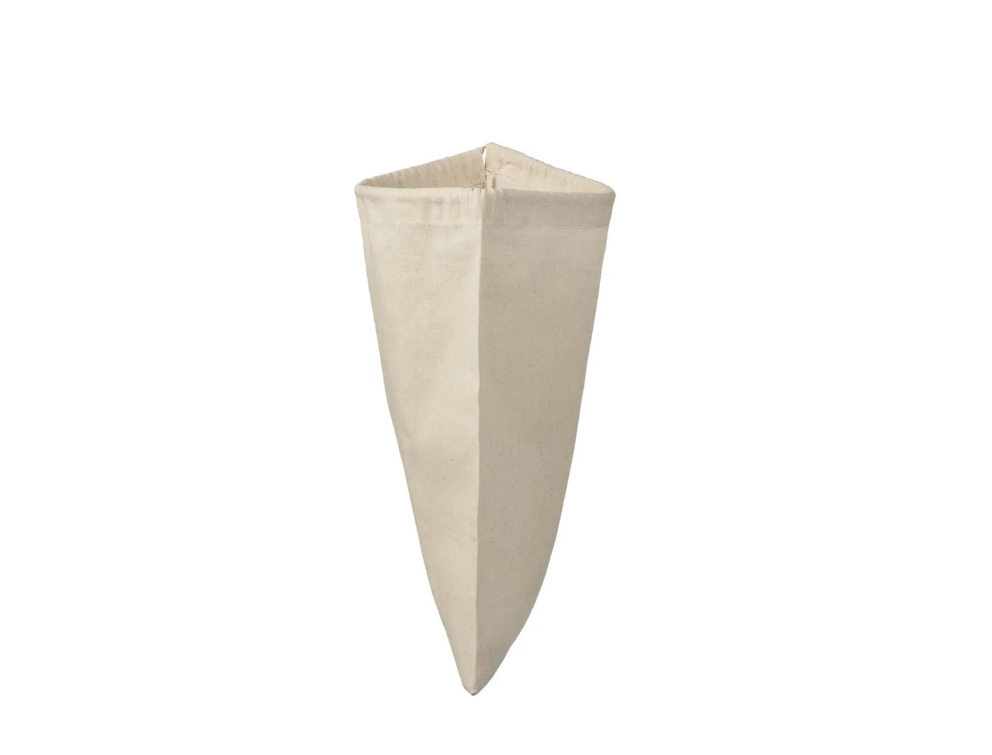 Bomullspose, 24 × 30 cm, sett fra siden – natur