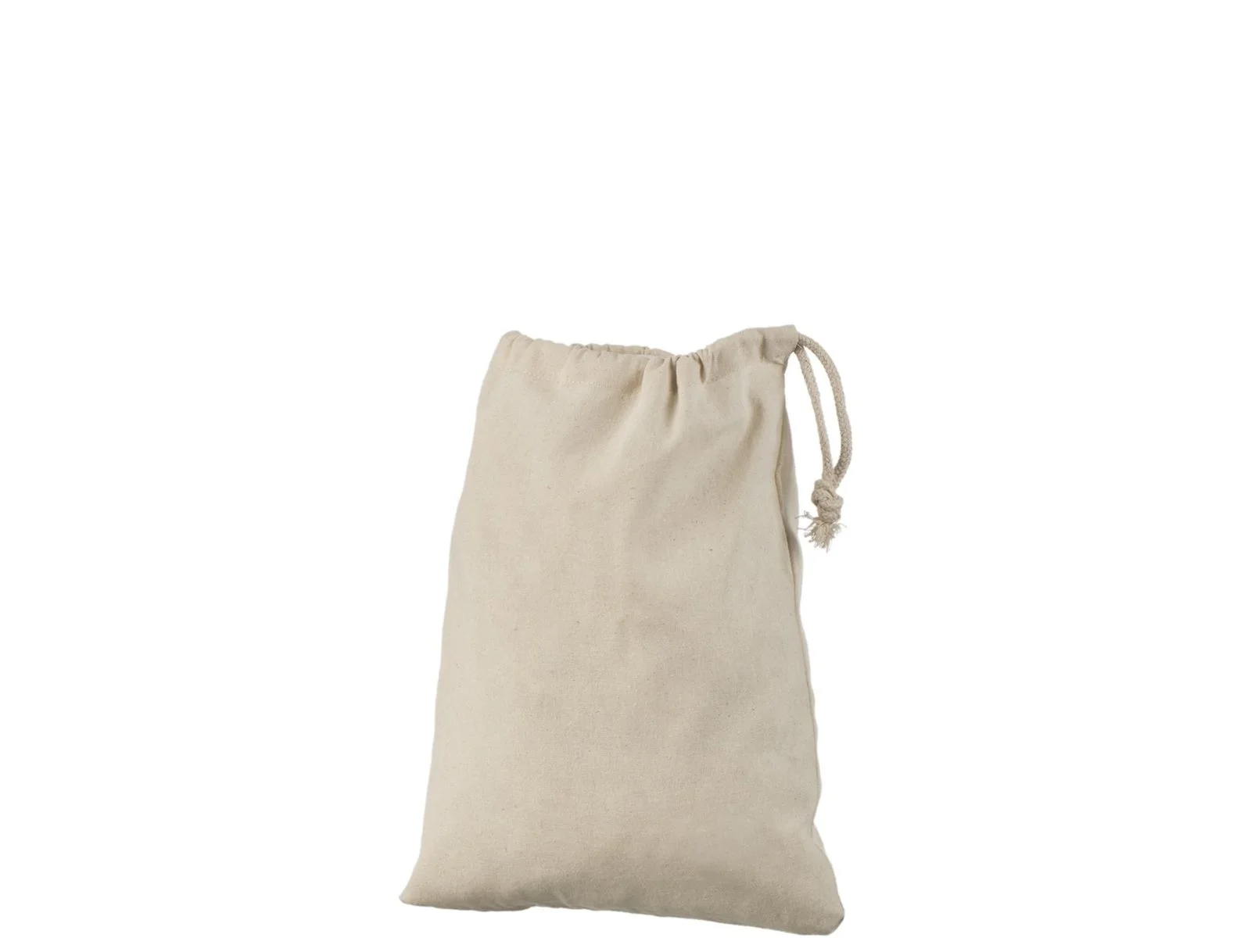 Bomullspose, 24 × 30 cm, uten trykk, sett forfra – natur