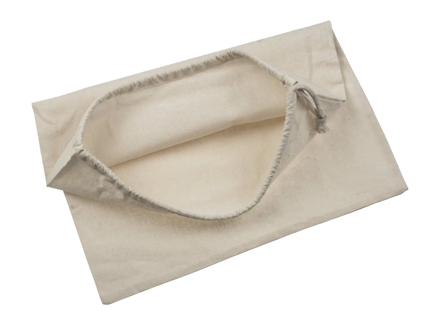 Bomullspose, 40 × 50 cm, åpningen sett ovenfra – natur