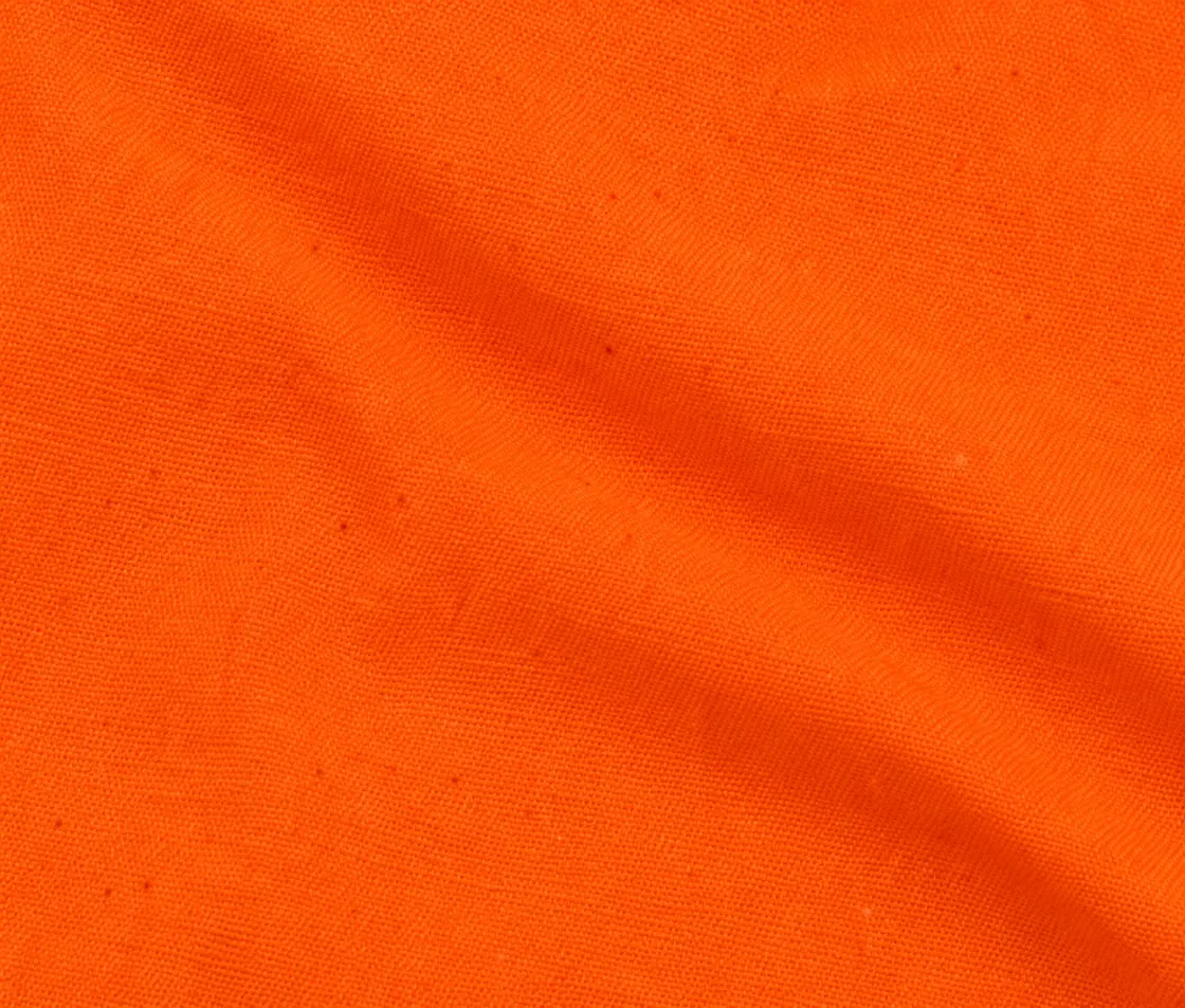 Økologisk bomullsnett, 30 × 35 cm, nærbilde av stoffstrukturen – oransje