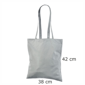 Grått handlenett av bomull Mål: 38 × 42 cm