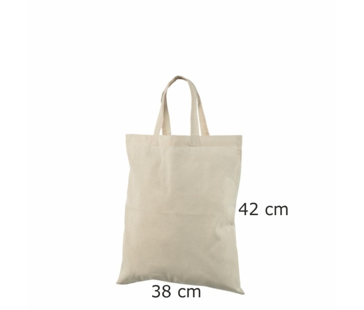 Grått handlenett av bomull Mål: 38 × 42 cm