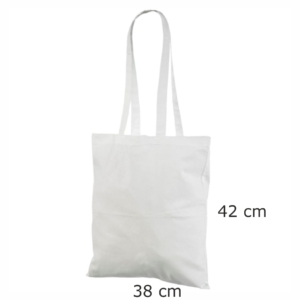 Grått handlenett av bomull Mål: 38 × 42 cm