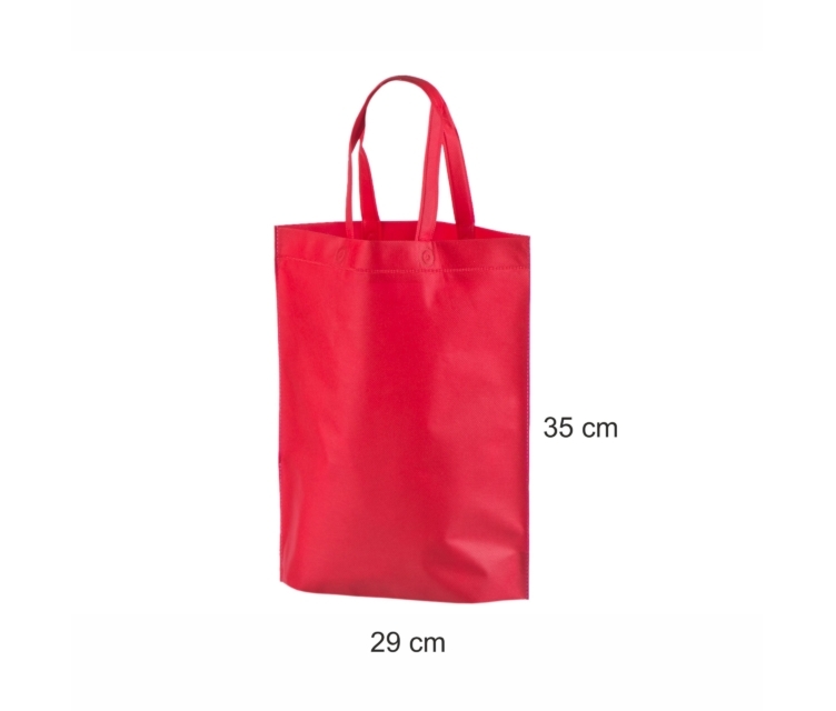 Røde non-woven poser Mål: 29×35+11 cm